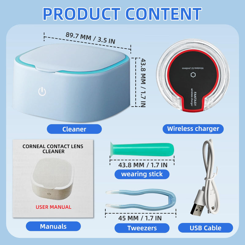 [Australia] - Rigid Keratoplasty Scleral Ultrasonic Contact Lens Cleaner for OK Lens and RGP Lenses YX-D10P 