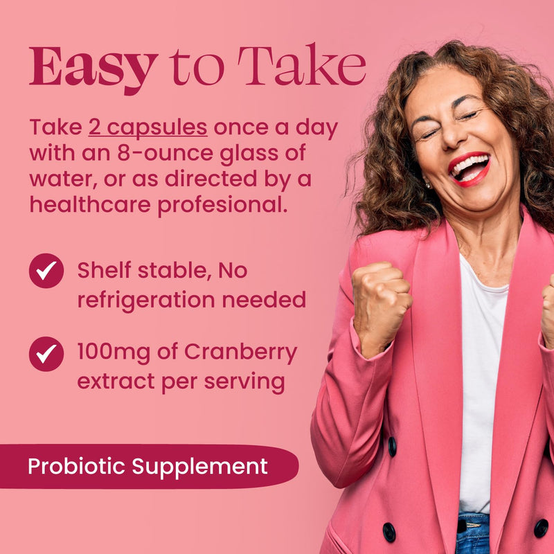 [Australia] - Vaginal Probiotics for Women with Prebiotics, Cranberry Extract, and Lactobacillus Probiotic Blend, Supports Healthy Vaginal Flora, Odor Control, pH Balance, 2 Month Supply, 120 Capsules 120 Count (Pack of 1) 