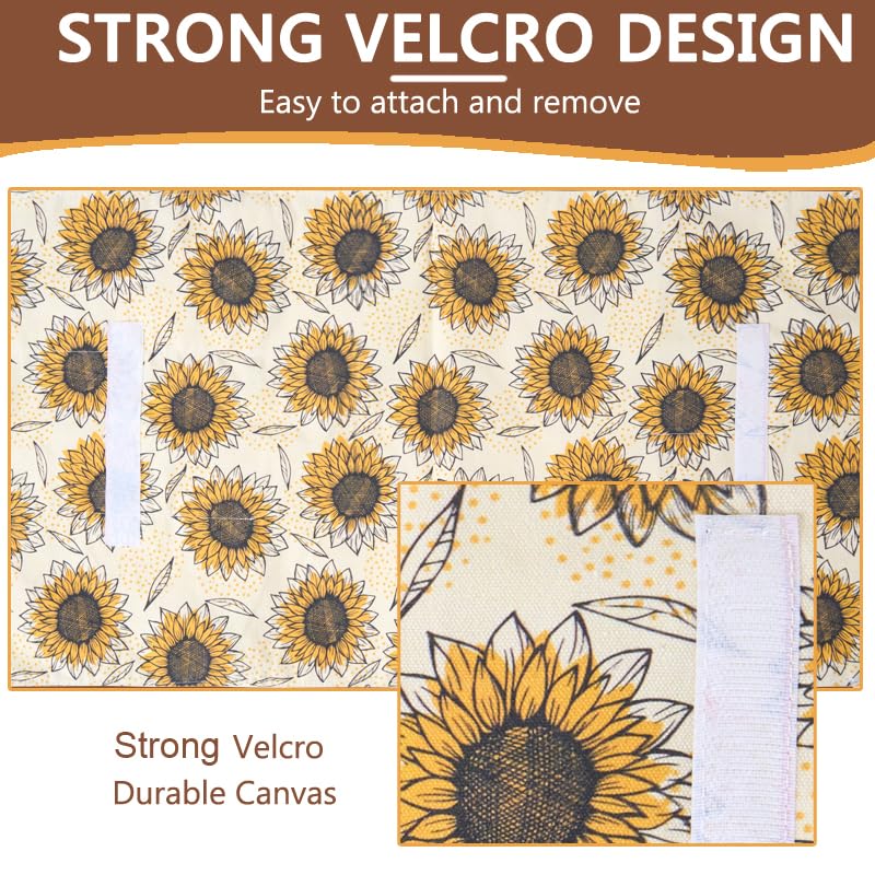 [Australia] - Walker Bag, Double-Sided Walker Basket for Folding Walker, Multi Pockets Walker Accessories Bags for Rollator, Wheelchair Accessories Storage Organizer (Sunflower) Sunflower 