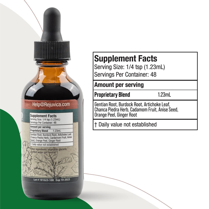 [Australia] - Rejuvica Health DigestaPro - Advanced Digestive Bitters Supplement - Liquid Delivery for Better Absorption - Gentian, Artichoke, Burdock, Chanca Piedra, Ginger & More! 1 