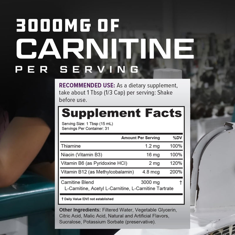 Cutler Nutrition Liquid L-Carnitine Fat Burner with Acetyl L-Carnitine | Watermelon Flavor, 16 fl oz | Triple-Form Liquid with L-Carnitine Tartrate for Energy, Metabolism and Workout Support 16 Fl Oz (Pack of 1)