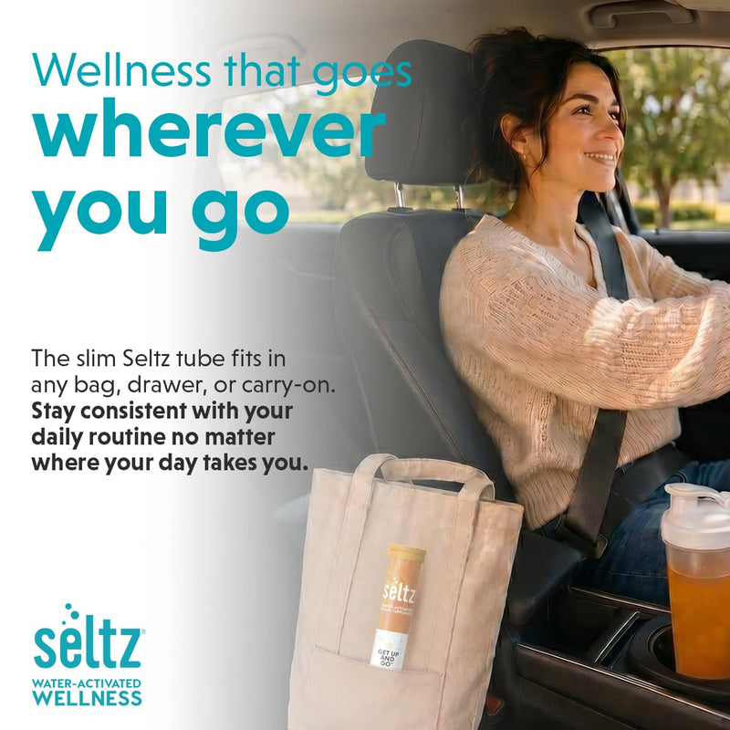 Seltz Multivitamin Drink Tablets, Effervescent Lutein with Daily Energy | Daily Energy Support, Eye Health, Antioxidant Support, Drop Fizz and Drink, Refreshing, Supports Hydration, 20 Tablets 1 Pack 20 Tablets (pack of 1)