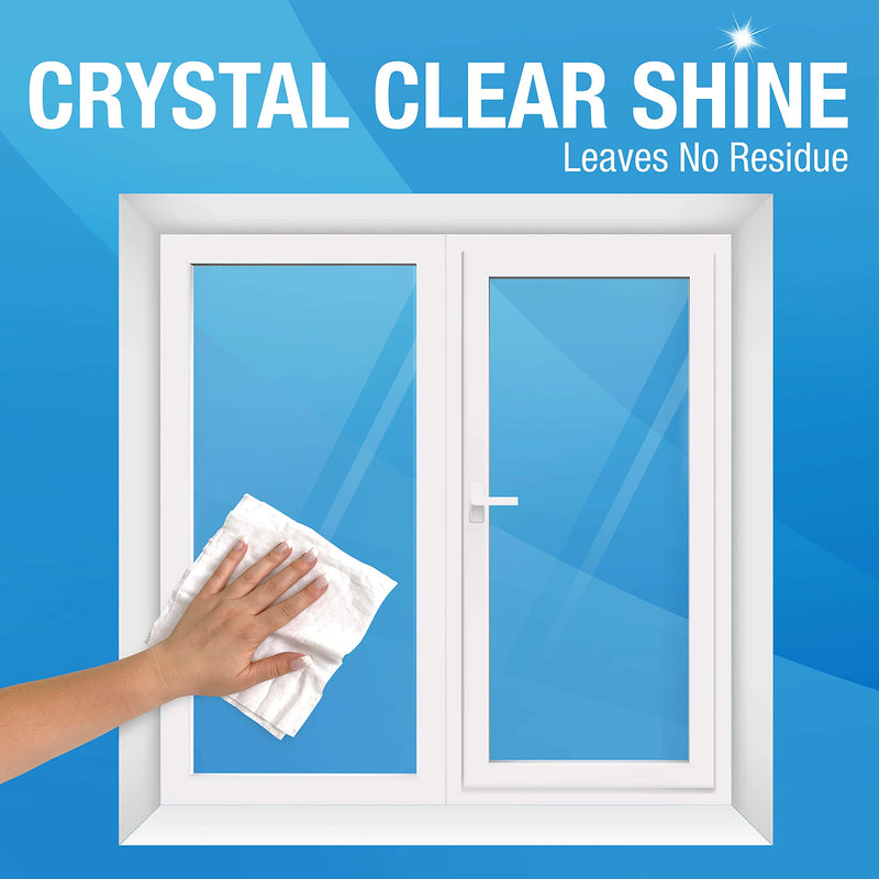 [Australia] - MiracleWipes for Glass, Disposable and Streak Free Cleaning Wipes for Mirrors, Windows, Kitchen, Home, and Auto- 60 Count 60 Count (Pack of 1) 