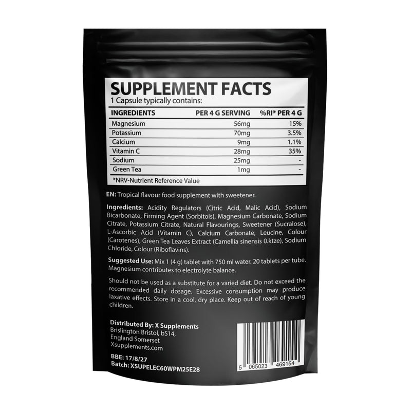 Electrolyte Tablet, x supplements, 60 Capsules, 2 Month Supply, 1 a Day, Strong Formula, Natural Advanced Formula, Non GMO, Fights fatuige, Tiredness, Keeps You hydrated, Essential Minerals,