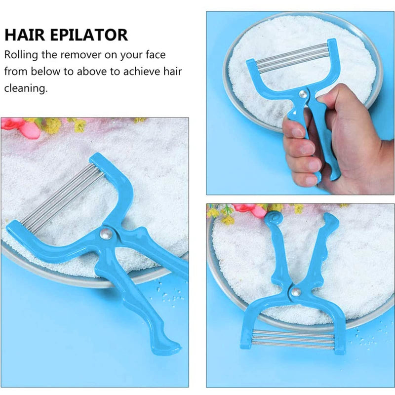 [Australia] - ZJchao 2pcs Spring Hair Remover, Stainless Steel Face Epilator Spring Threading for Women Face, Chin Hair, Upper Lip Hair, Mustache 