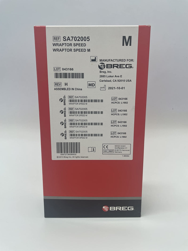 BREG 'SA702005 Wraptor Ankle Stabilizer with Speed Lacers, Black, M