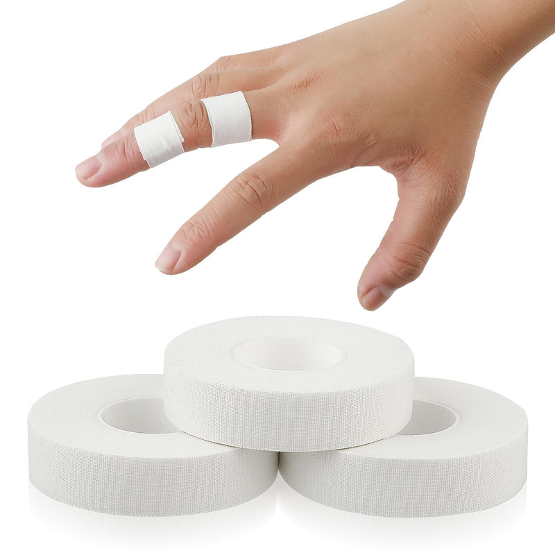 [Australia] - 3 Rolls Finger Tape White Extra Strong 0.6-Inch x 32-feet Athletic Tape for Fingers Feet Sweat Volleyball Finger Tape for Outdoor Sports Climbing Football 3 