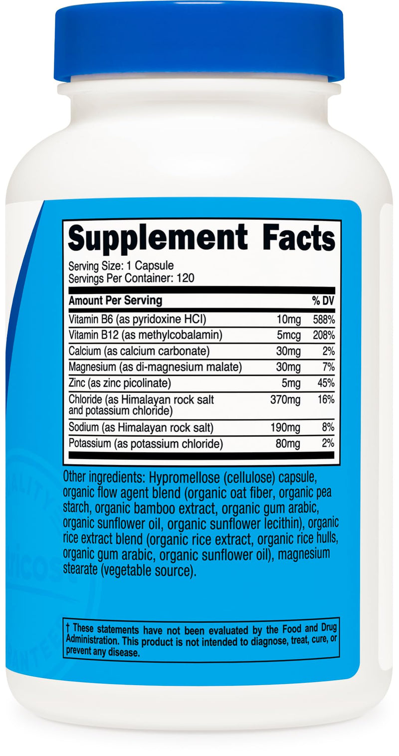 [Australia] - Nutricost Electrolyte Complex Advanced Hydration (120 Capsules) - 8 Hydrating Electrolytes & Vitamins, Gluten Free, Non-GMO, Vegetarian 120 Count (Pack of 1) 