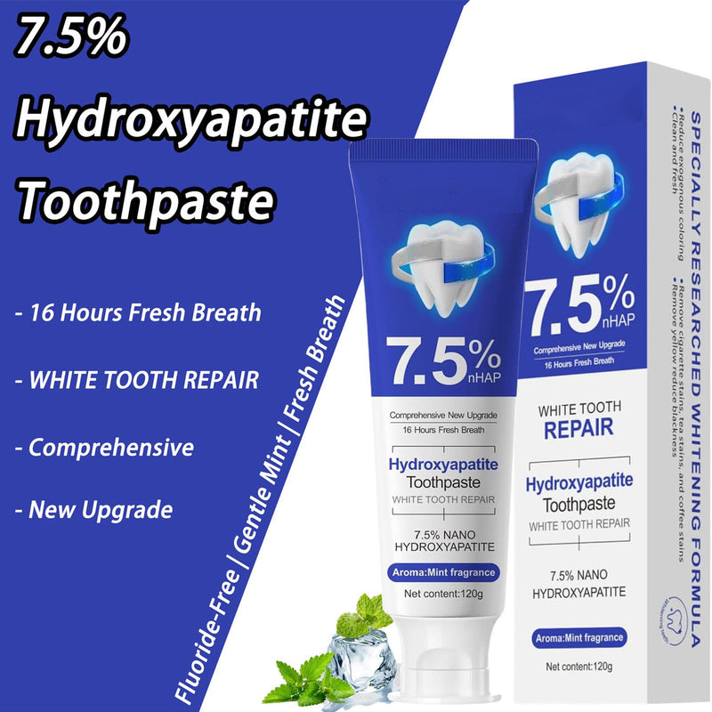 [Australia] - Beamach Hydroxyapatite Toothpaste, Nano Hydroxyapatite Toothpaste for Enamel Protection and Tooth Strengthening, Fluoride-Free Formula, Gentle Mint, Fresh Breath 