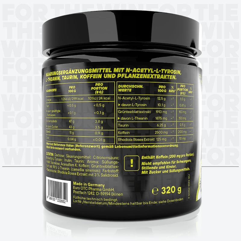 [Australia] - FTWIN HIGH VOLTAGE BOOSTER | For GAMERS and E-SPORTERS | REFLEX – FOCUS – ENERGY – ENDURANCE | 320 g = 40 servings (320 g, Black Voodoo) 320 g (pack of 1) 