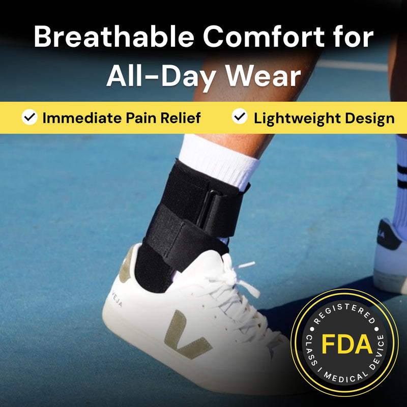 [Australia] - BraceUP Ankle Brace - Relieve Pain, Enhance Stability for Foot Pain, Sprained Ankle, Achilles Tendonitis, Men and Women One Size 