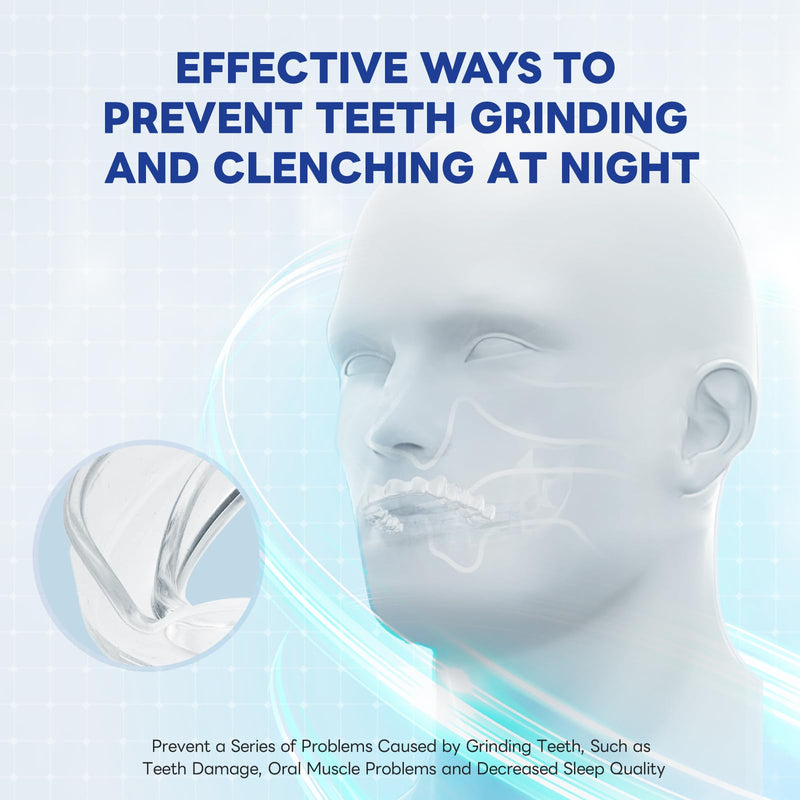 [Australia] - Mouth Guard for Grinding Teeth at Night, Teeth Grinding Mouth Guard for Sleeping, Perfect fit Night Guards for Teeth Grinding, 2 Size Mouthguard Available for Adults 1.8*2.2in+1.8*2.4in 4.0 