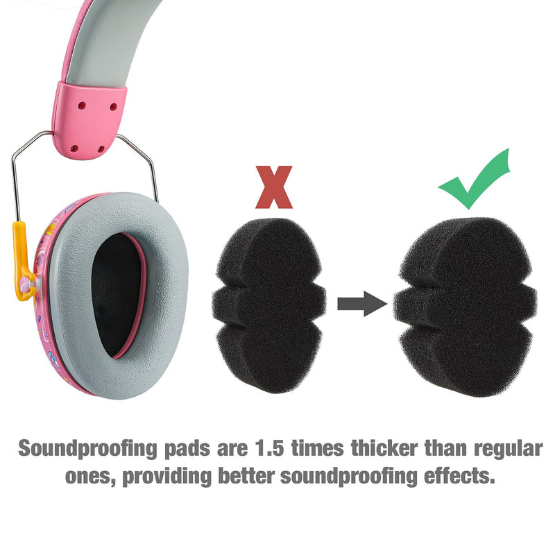 [Australia] - PandaEar Kids Ear Protection Noise Cancelling HeadPhones, NRR 28dB Hearing Protection Earmuffs for Autism, Children, Toddler Pink 