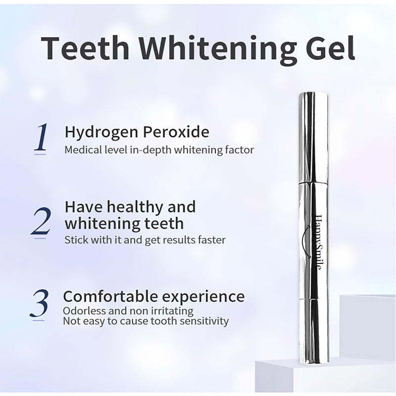 [Australia] - HappySmile Premium Teeth Whitening Pen Set of 3 - Achieve a Brighter Smile, Easier Than Strips or Other Whitening Kits - Professional Results, Gentle on Sensitive Teeth 