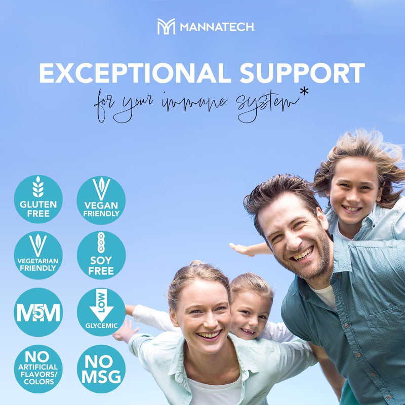 Mannatech - MannaBOOM® - Advanced Immune Support - 10 Slimsticks | Contains Vitamin C, Zinc, Manapol, Glyconutrients, Convenient Slimsticks, Daily Wellness Support, Tropical Drink Mix