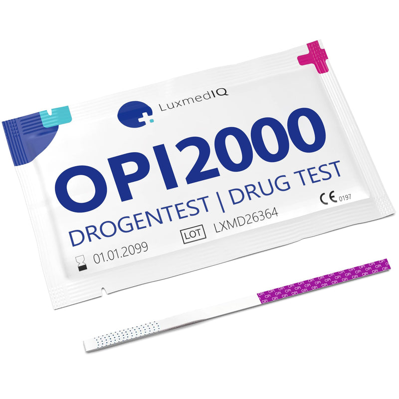 [Australia] - 10x LuxmedIQ rapid drug test opiates - drug test heroin morphine - urine test strips cut-off 2,000 ng/mL 