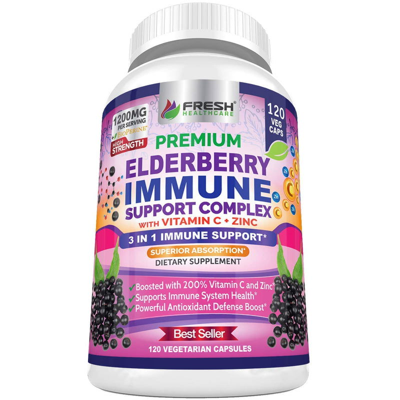 FRESH HEALTHCARE Moringa and Elderberry Immune Support Complex - Bundle