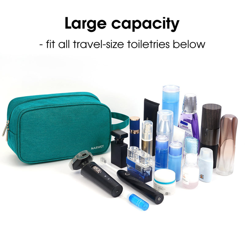 Narwey Foldable Travel Duffel Bag With Toiletry Organizer Traveling Dopp Kit Shaving Bag