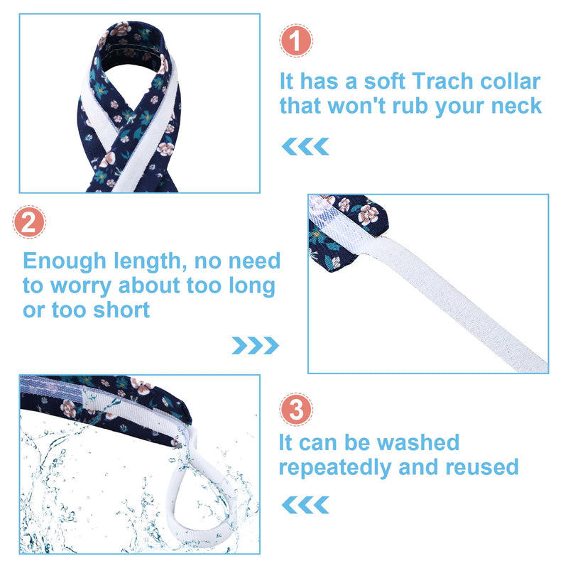 [Australia] - Geiserailie 21 Pcs Tracheostomy Tube Holder Adjustable Tracheostomy Supplies Tube Holder Soft Reusable Tracheostomy Care Kits for Men and Women, One Size Fits Most People 