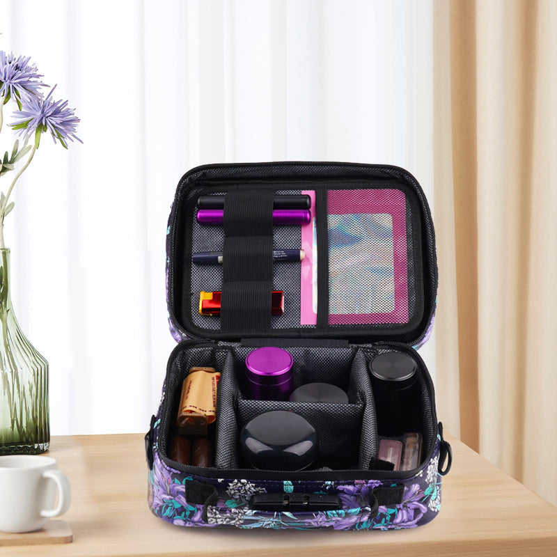 [Australia] - Smell Proof Bag with Combination Lock Odor Proof Bag Lockable Set, Smoking Tobacco Pipe Accessories Carbon Lining Durable Organizer Medicine Bags Odorless Pouch Great Gifts for Women(Purple) Purple 