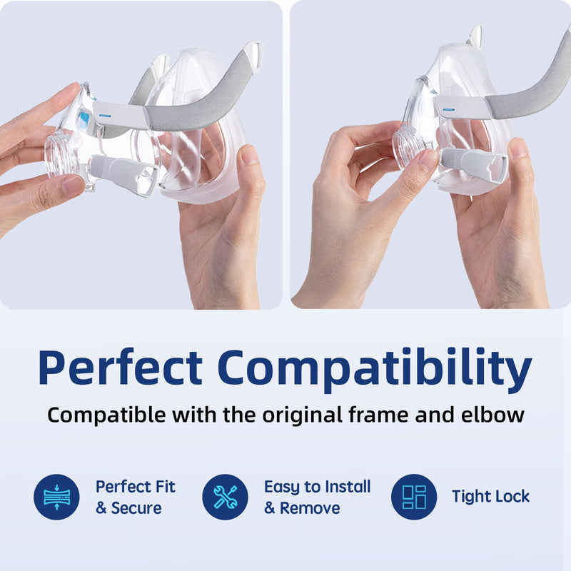 [Australia] - 2-Pack Replacement Cushion for ResMed AirFit F20, FSA/HSA Eligible, Compatible with Original Airfit F20 Full Face Mask, Reliable Seal & Perfect Fit, Covers Nose and Mouth, Medium 2-pack 
