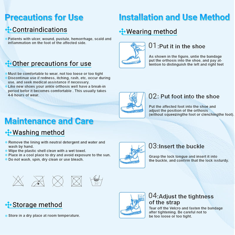 AFO Foot Drop Brace,Medical Ankle Foot Orthosis for Hemiplegia Stroke Varus Walking Support Shoes,Ankle Brace Stabilizer with Inflatable Airbag (Left, X-Large) Left