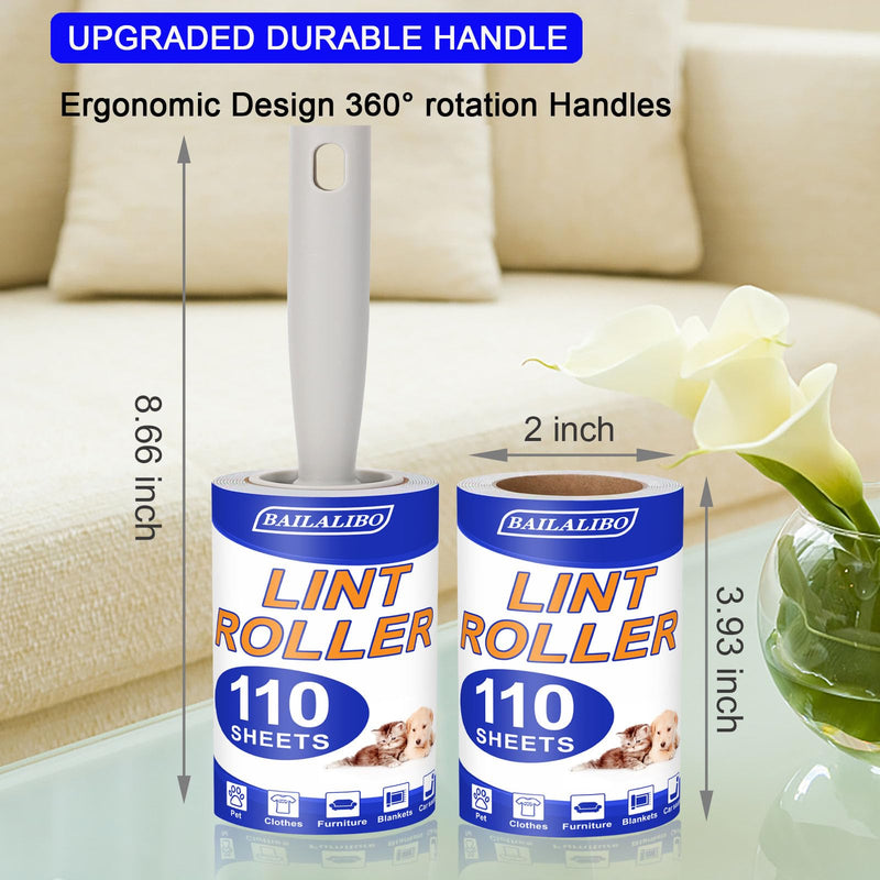 [Australia] - Lint Roller, 220 Sheets Lint Rollers for Pet Hair Extra Sticky, Lint Remover for Clothes, Couch, Carpet, Travel Lint Roller with Lint Roller Refills, Mini Stick Roller for Daily Cleaning Tool. Gary 
