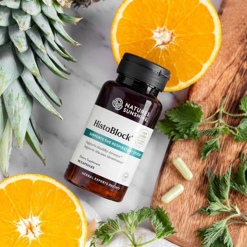 [Australia] - Nature's Sunshine HistaBlock | Respiratory Support Supplement | Supports Airways & Blocks Irritants | Antioxidant Strength | Seasonal Allergy Help | Natural Respiratory Function Aid 90 Capsules 