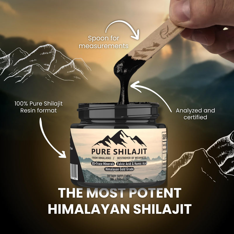 [Australia] - Himilayan Resin, Organic Natural Supplement with 85+ Trace Minerals + Humic Acid, High Potency Providing Energy, Strength & Immunity, Golden Grade A for Men and Women 20g 