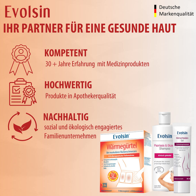 [Australia] - Evolsin® heat belt - 12 hours of therapeutic deep heat for muscular back pain - heat plaster alternative - kidney warmer ready for immediate use - heat compresses without chemicals (6+1 applications) 7 applications 