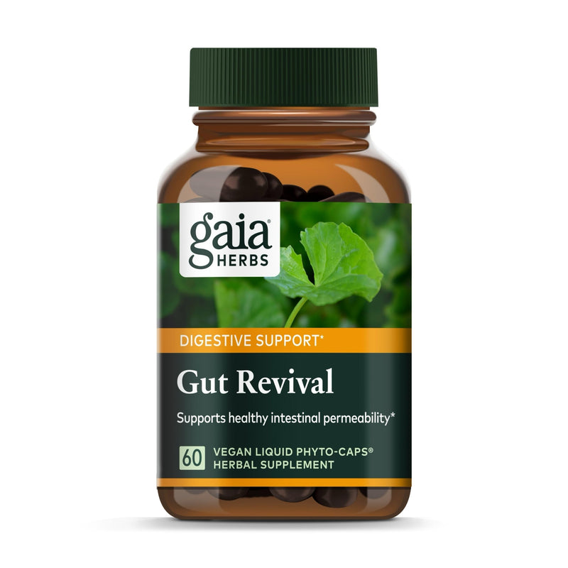 [Australia] - Gaia Herbs Gut Revival - Herbal Digestive Supplement to Support Gut Health - Made with Astragalus, Gotu Kola, Jujube & More - Free from Dairy, Soy & Gluten - 60 Vegan Capsules (60 Servings) 