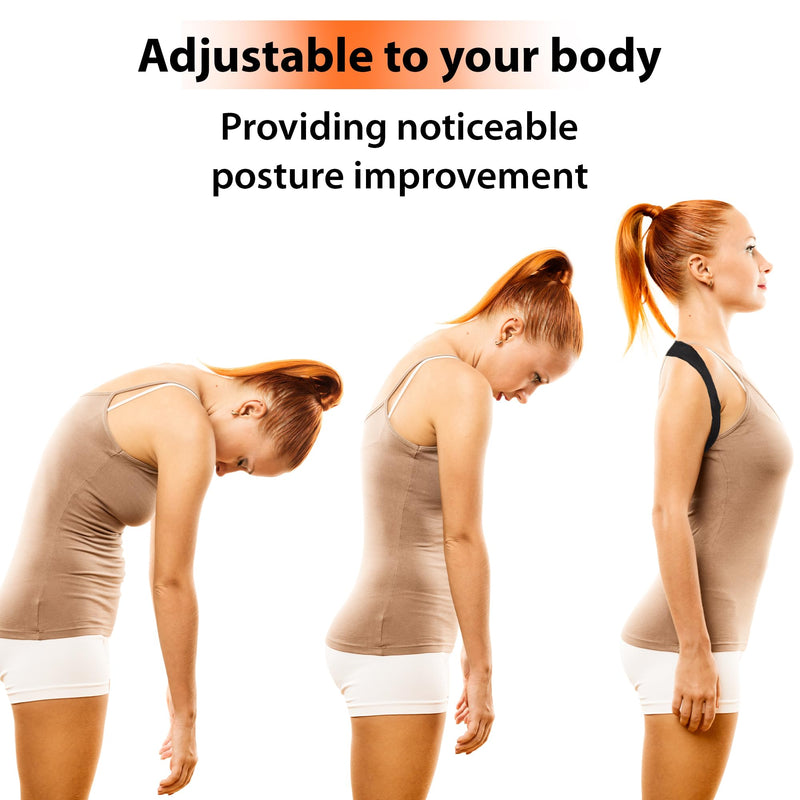 Posture Corrector for Men and Women – Adjustable Back Brace for Upper and Lower Back Support – Neck, Shoulder, Clavicle Pain Relief – Comfortable, Breathable Posture Brace