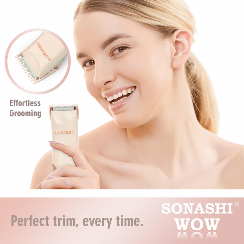 [Australia] - Electric Body Hair Trimmer - Groin Trimmer for Men - Bikini Trimmer Women - Wet/Dry Shaver Groomer, Rechargeable, Waterproof, Painless Hair Removal (Pink) Pink 