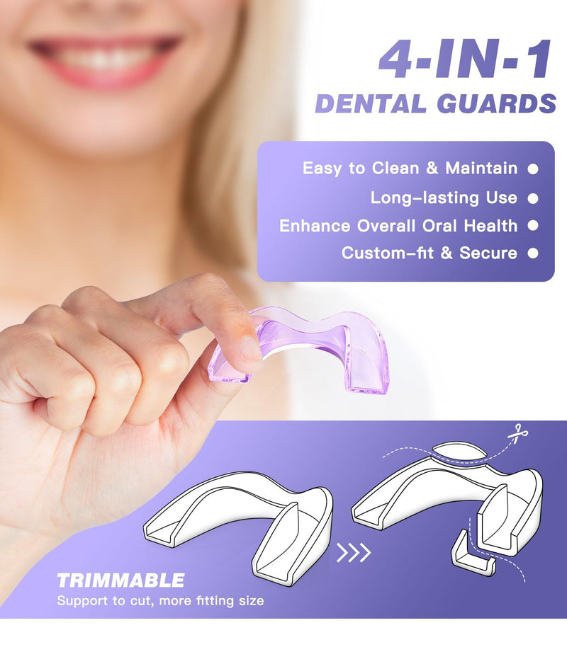 [Australia] - Mouth Guard for Women,2 Sizes (4 Pack) Mouth Guard for Grinding Teeth at Night,Night Guards for Sleeping 2 Sizes (4 Pack) 