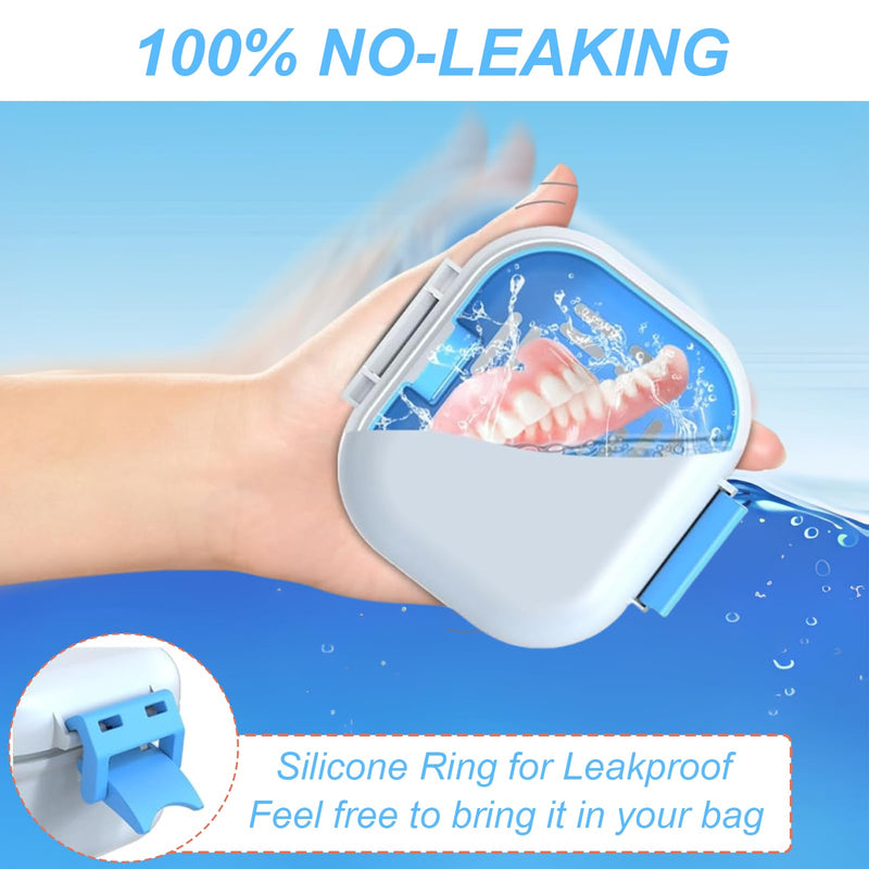 [Australia] - 1Pcs Drying Mat 2025 Upgraded Denture Bath Case Waterproof for All Dental, Retainer, Aligner, Braces, Mouth Guards, Toothbrush Head 