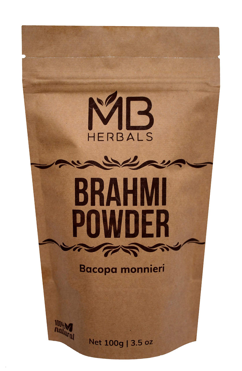 [Australia] - MB Herbals Pure Brahmi Powder 100g | 3.5 oz | 100% Pure Bacopa monnieri Powder | Promotes Hair Growth 