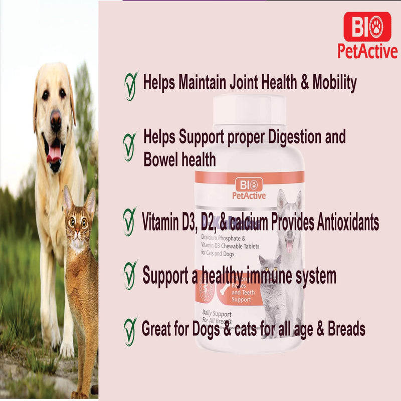 D-Kaltabs Phosphorus, Calcium Vitamin D3 Supplement for Dogs & Cats, Prenatal Pet Vitamins, Daily Pet-Tabs, Strong Nail, Teeth Support, 84 Chewable Tablets 84 Chewable Tablets D-Kaltabs - PawsPlanet Australia