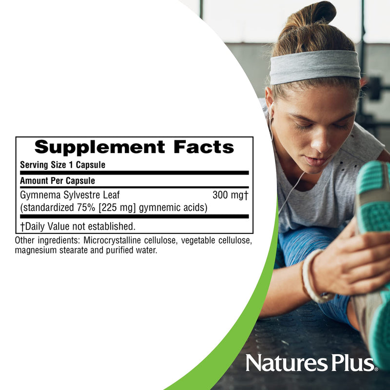 [Australia] - Natures Plus Herbal Actives Gymnema Sylvestre - 300 mg - Ayurvedic Botanical Supplement - 60 Vegan Capsules (60 Servings) 