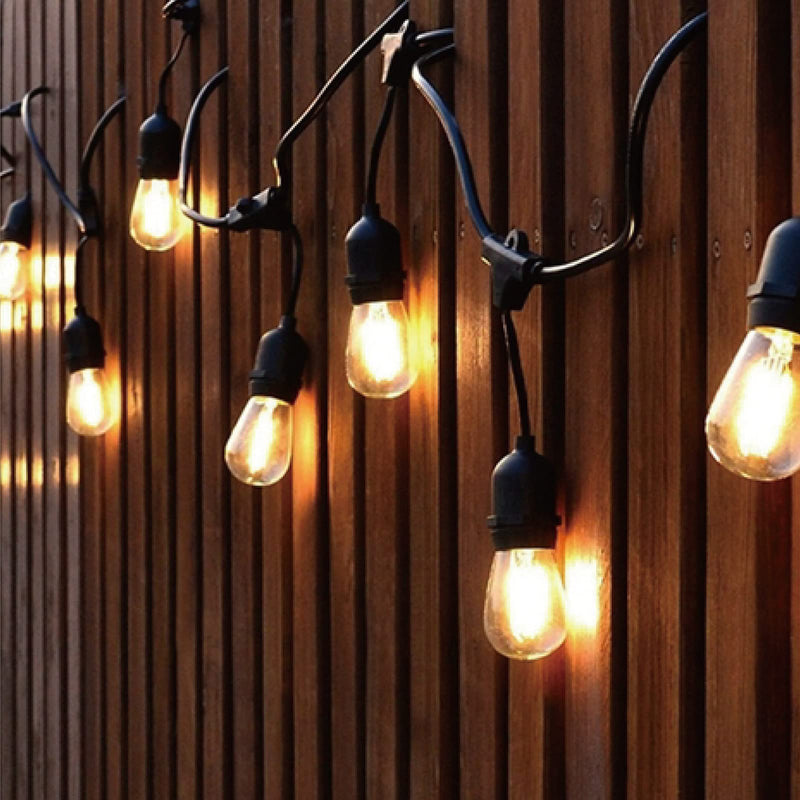 [Australia] - Meconard 24 Pack LED S14 Replacement Light Bulbs, Shatterproof Outdoor 1 Watt to Replace 11Watts String Incandescent Bulb, E26 Regular Medium Screw Base, 2200K Warm White, Non-Dimmable 24 Count (Pack of 1) 
