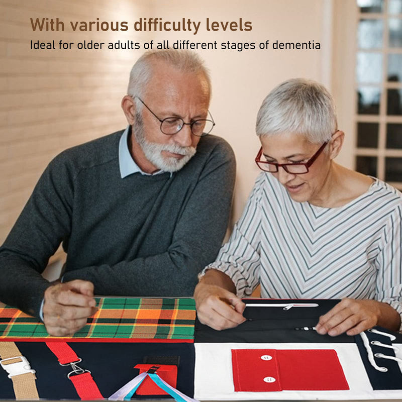 [Australia] - Topyond Dementia Sensory Blanket, Anxiety Relief Aid, Calming Activities for Elderly, Calming Sensory Support for Alzheimer's, Relaxing Fidget Blanket 