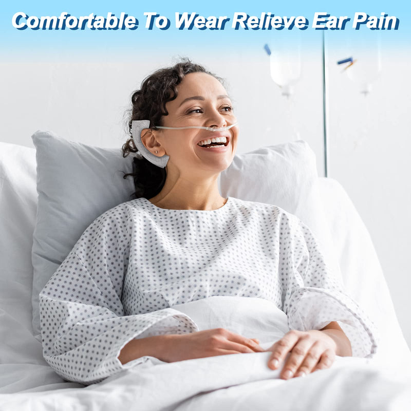 [Australia] - Boao 20 Pieces Nasal Cannula Ear Cushions Soft Oxygen Ear Pads Oxygen Tubing Cushion Comfort Cannula Wrap Cover Supplies Accessories(Gray) Gray 