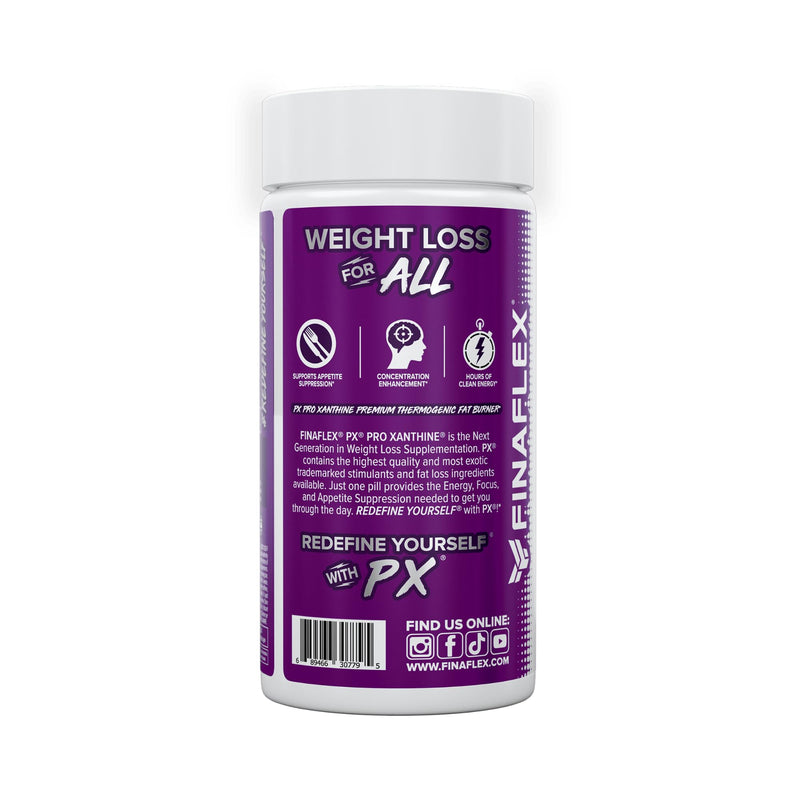 [Australia] - FINAFLEX PX PRO Xanthine - 60 Capsules - Thermogenic - Promotes Energy, Focus & Appetite Suppression - with Caffeine & TeaCrine - 60 Servings 