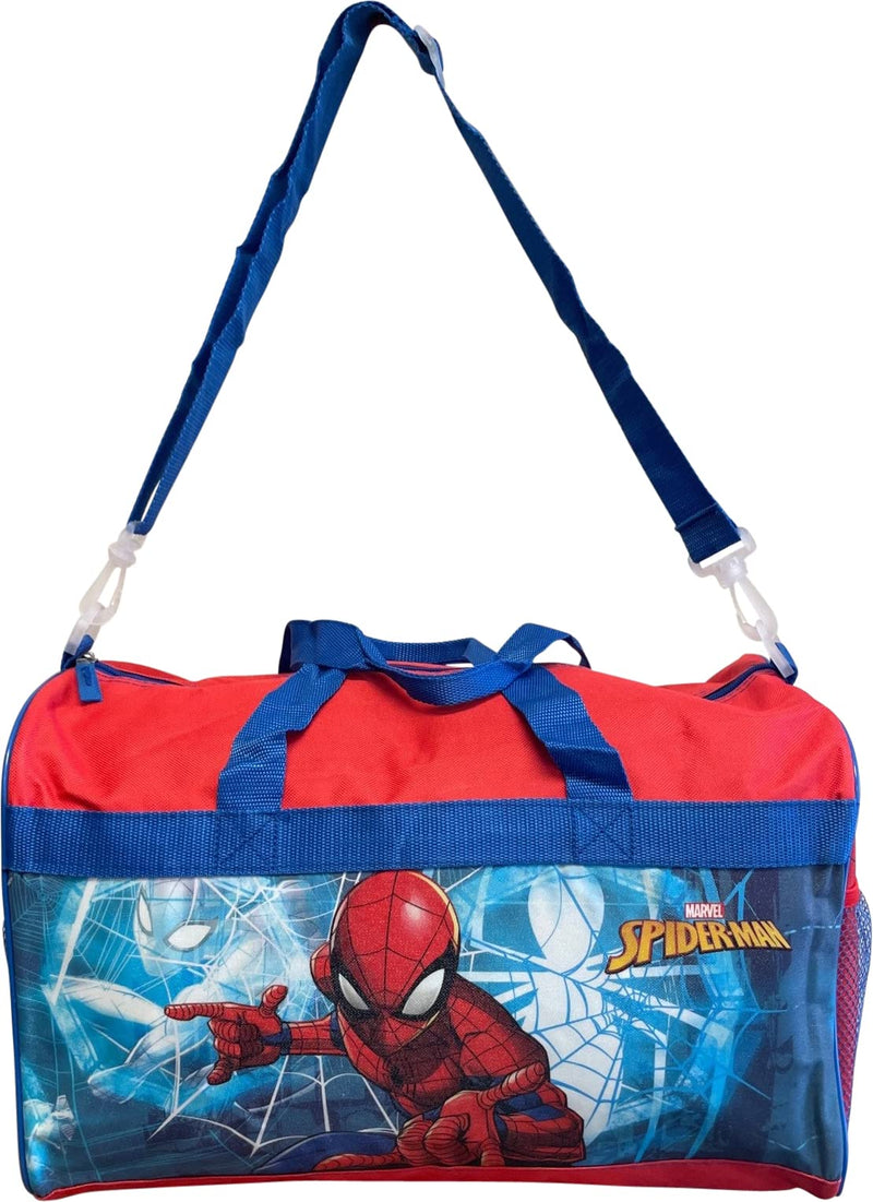 Spider-Man Kids 17" Overnighter Carry-On Duffel Bag (Red-Blue) 17 inches