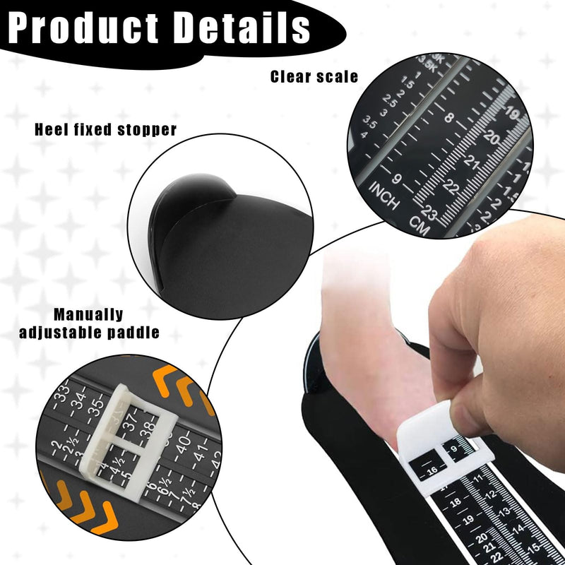 [Australia] - Foot measuring device, shoe size measurement from 15 to 48, shoe sizer children with 1 measuring tape feet, foot measuring device children, children adult shoe measuring device, shoe measuring device children for shoe measuring device 