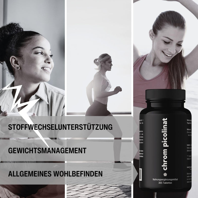 [Australia] - Chromium from Chromium Picolinate - high-dose 200 mcg chromium per tablet - optimal health additive to support metabolism - 365 easy-to-swallow tablets 365 pieces (pack of 1) 