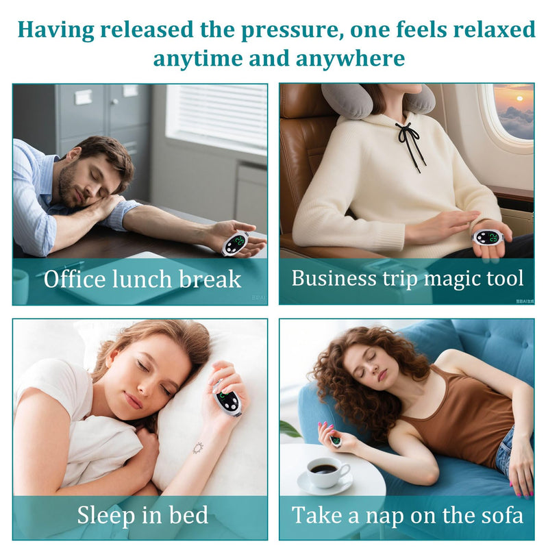 [Australia] - Handheld Sleep Aid Device, Sleep Assisted Low-Frequency Pulse Generator, Relief Anxiety Help Sleep, USB Rechargeable 