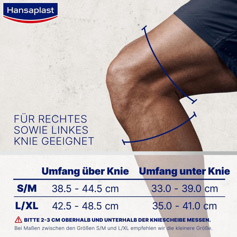 [Australia] - Hansaplast Performance knee bandage, knee bandage stabilizes & relieves the joint, bandage for right & left knee joints supports active recovery, size L/XL 