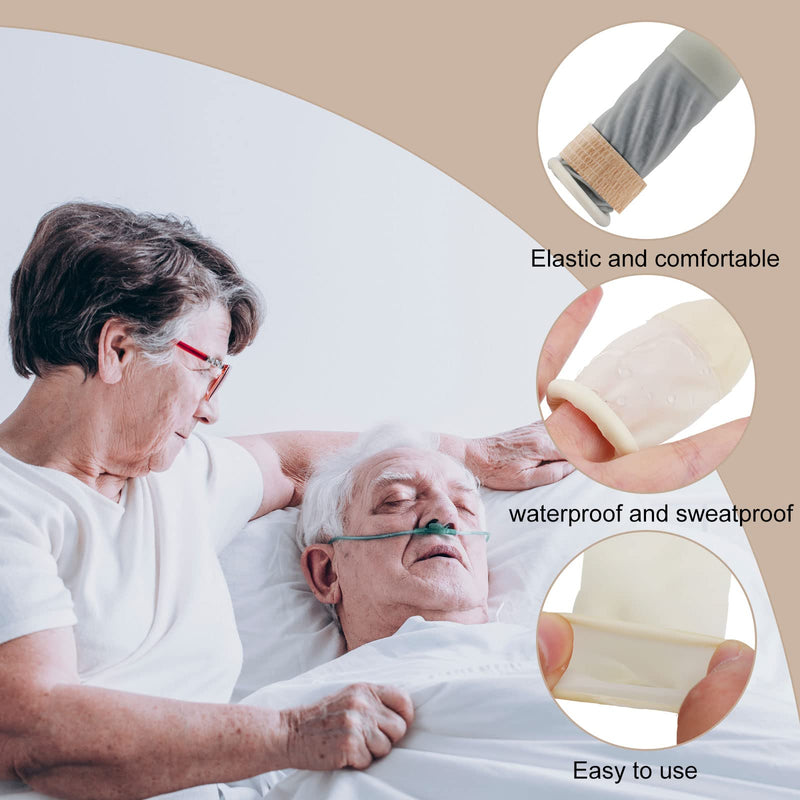 [Australia] - 30 Pcs Male External Catheter Kit Condom Catheter Urinal Bag Latex External Catheter for Men Catheter Supplies External Catheters with 3 Rolls Male External Catheter Fixer(40mm) 40mm 