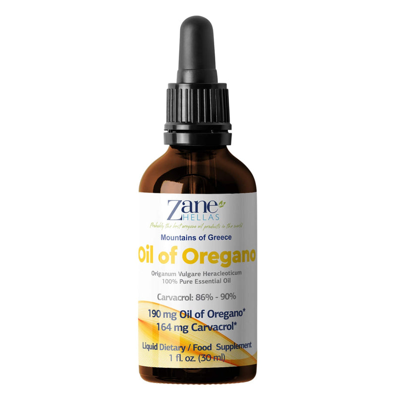 [Australia] - Zane Hellas 190 mg Oregano Oil-164 mg Carvacrol per Serving-4 Drops Daily. 100% Greek Undiluted Oil of Oregano. 86%-90% Min Carvacrol. Probably The Best Oregano Oil in The World. 1 fl. oz.- 30ml 1 Fl Oz (Pack of 1) 