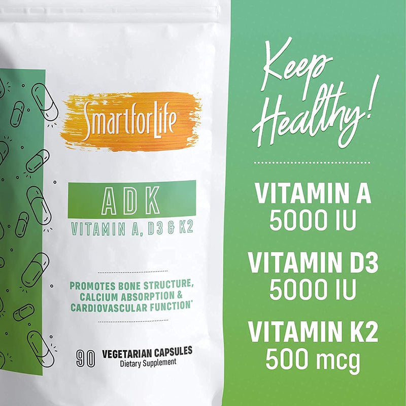 Smart for Life Potassium Magnesium & Vitamins A,D3, K2 90 Count
